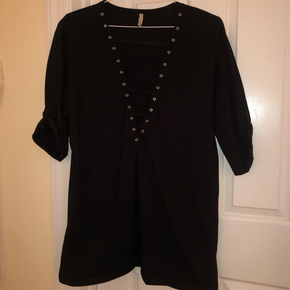 Black Cut Out T Shirt Dress